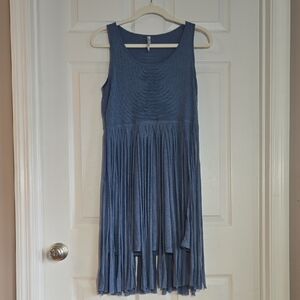 Mur Murl Blue Fringe Dress Size Medium